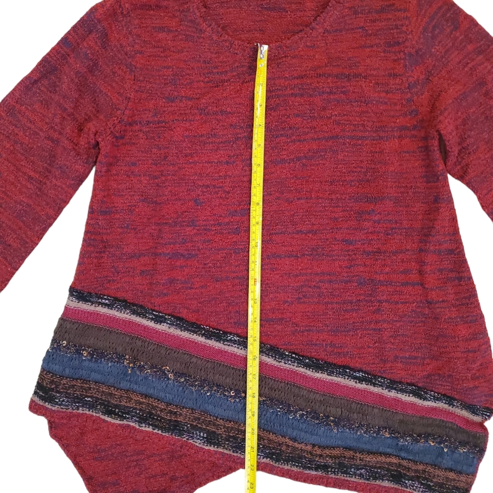 Soft Surroundings Raku Tunic Long Sleeve Sweater Asymmetrical‎ Hem Petite Large - Picture 4 of 6